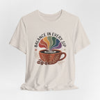 Balance In Every Sip Coffee Illustration Graphic T-Shirt - WrinkledHippie