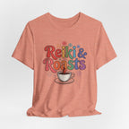 Reiki & Roasts Coffee Tee — Spiritual Coffee Lover T‑Shirt - WrinkledHippie