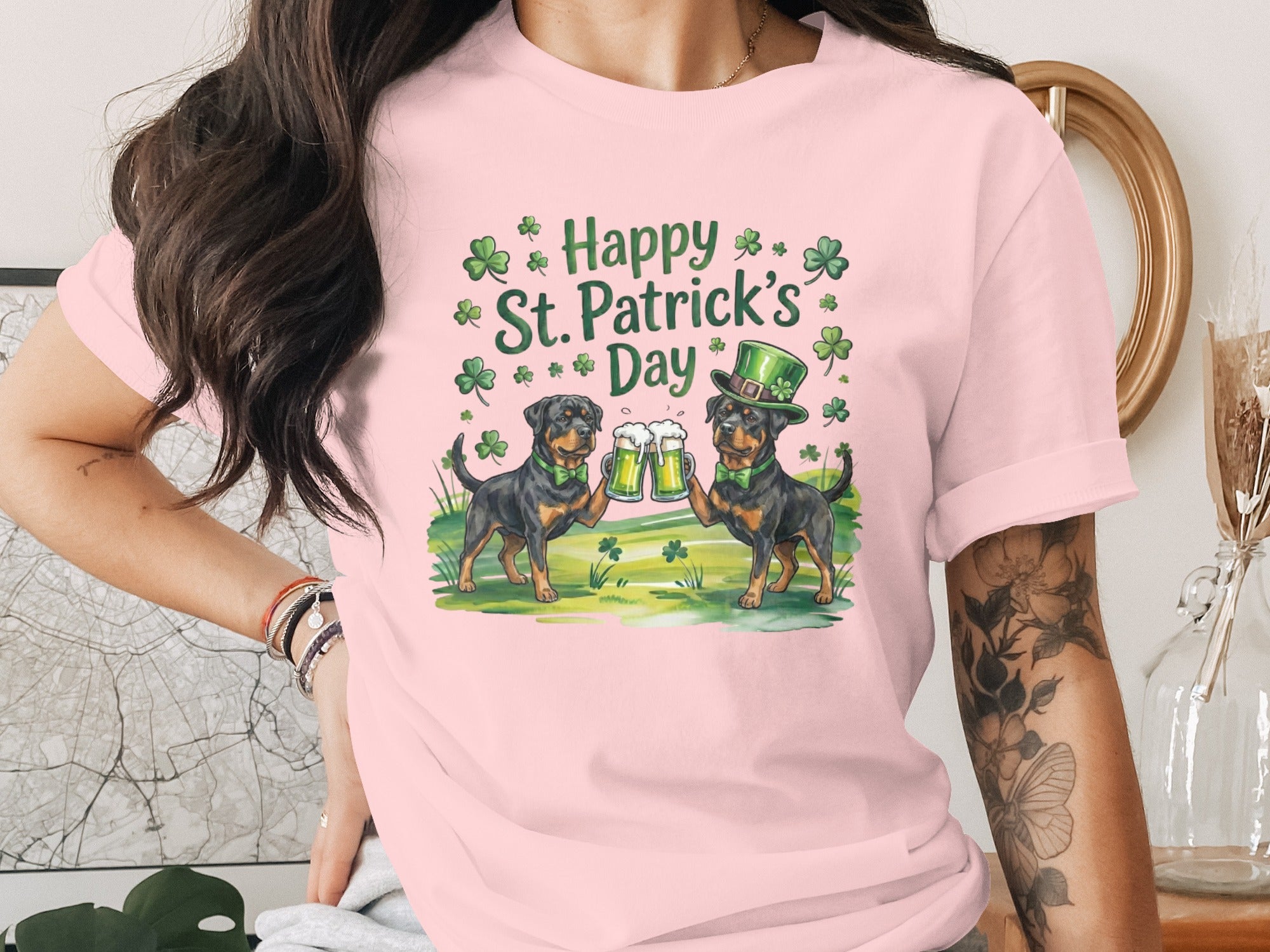 Happy St. Patrick's Day Rottweiler Unisex Shirt