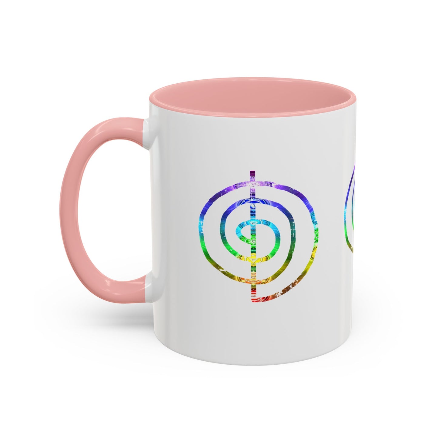 Coffee Mug - Choku Rei Reiki Power Symbol Chakra Colors 11oz