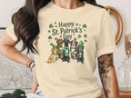 Happy St. Patrick's Day Dogs Printed T-Shirt