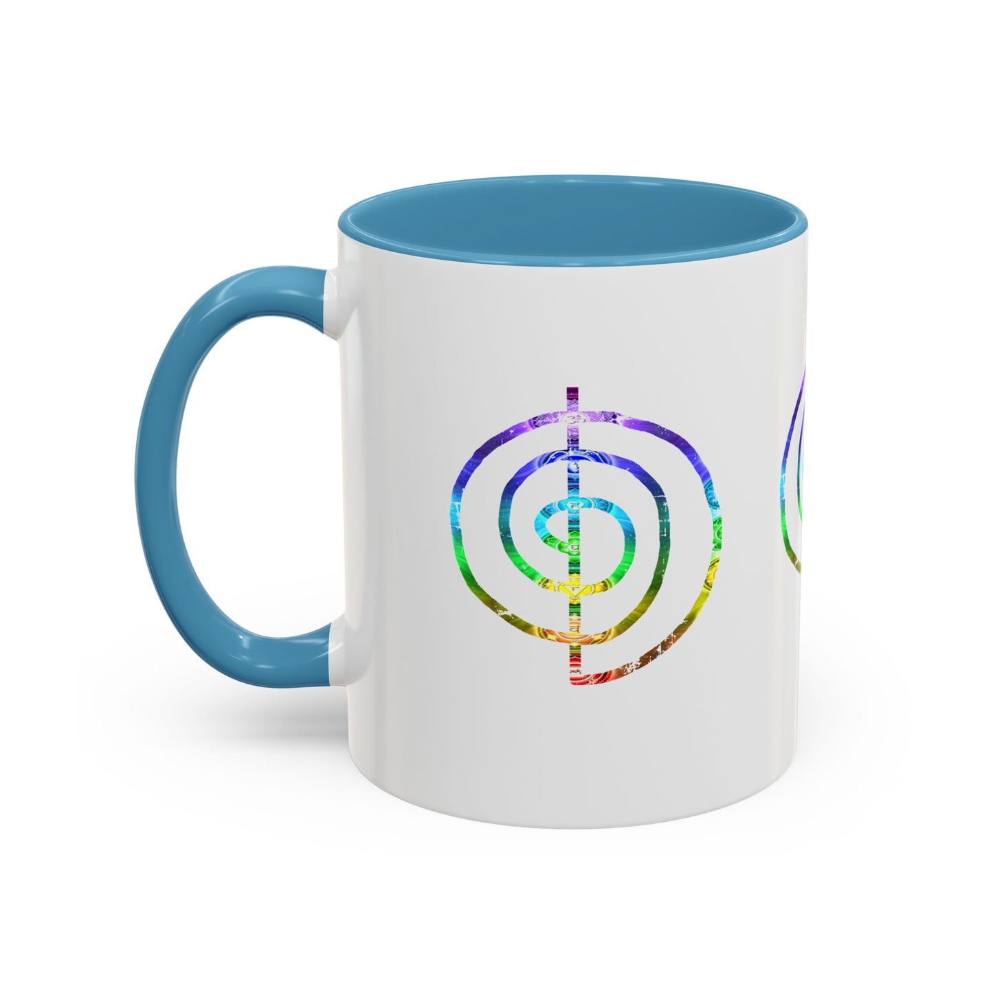 Coffee Mug - Choku Rei Reiki Power Symbol Chakra Colors 11oz