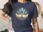 Moon Phases and Tree of Life Graphic T-shirt