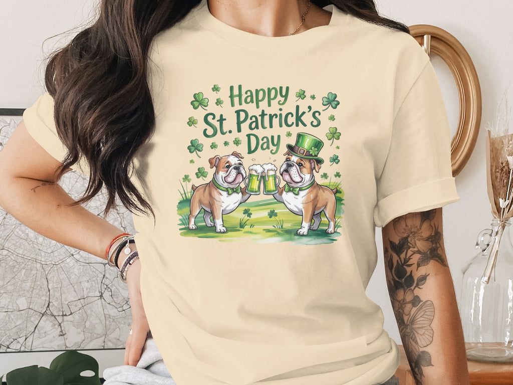 Happy St. Patrick's Day Bulldog Graphic T-Shirt