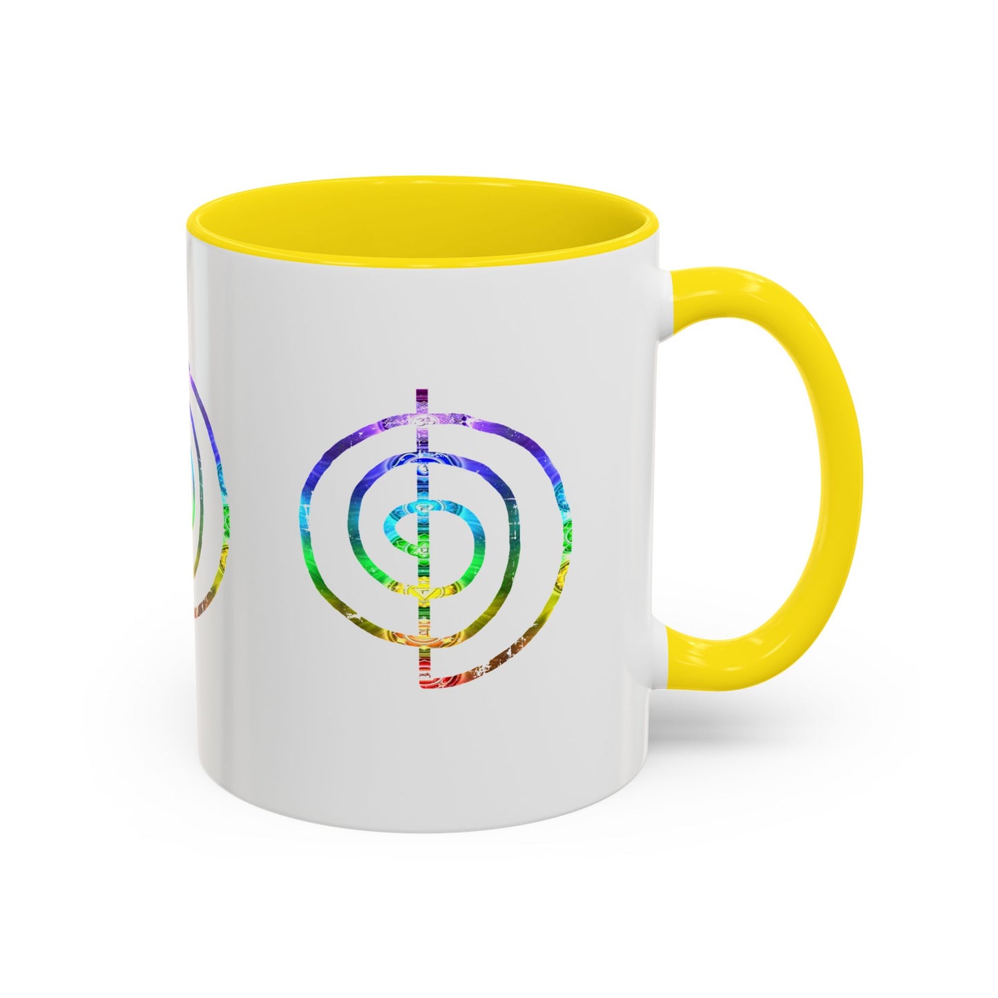 Coffee Mug - Choku Rei Reiki Power Symbol Chakra Colors 11oz