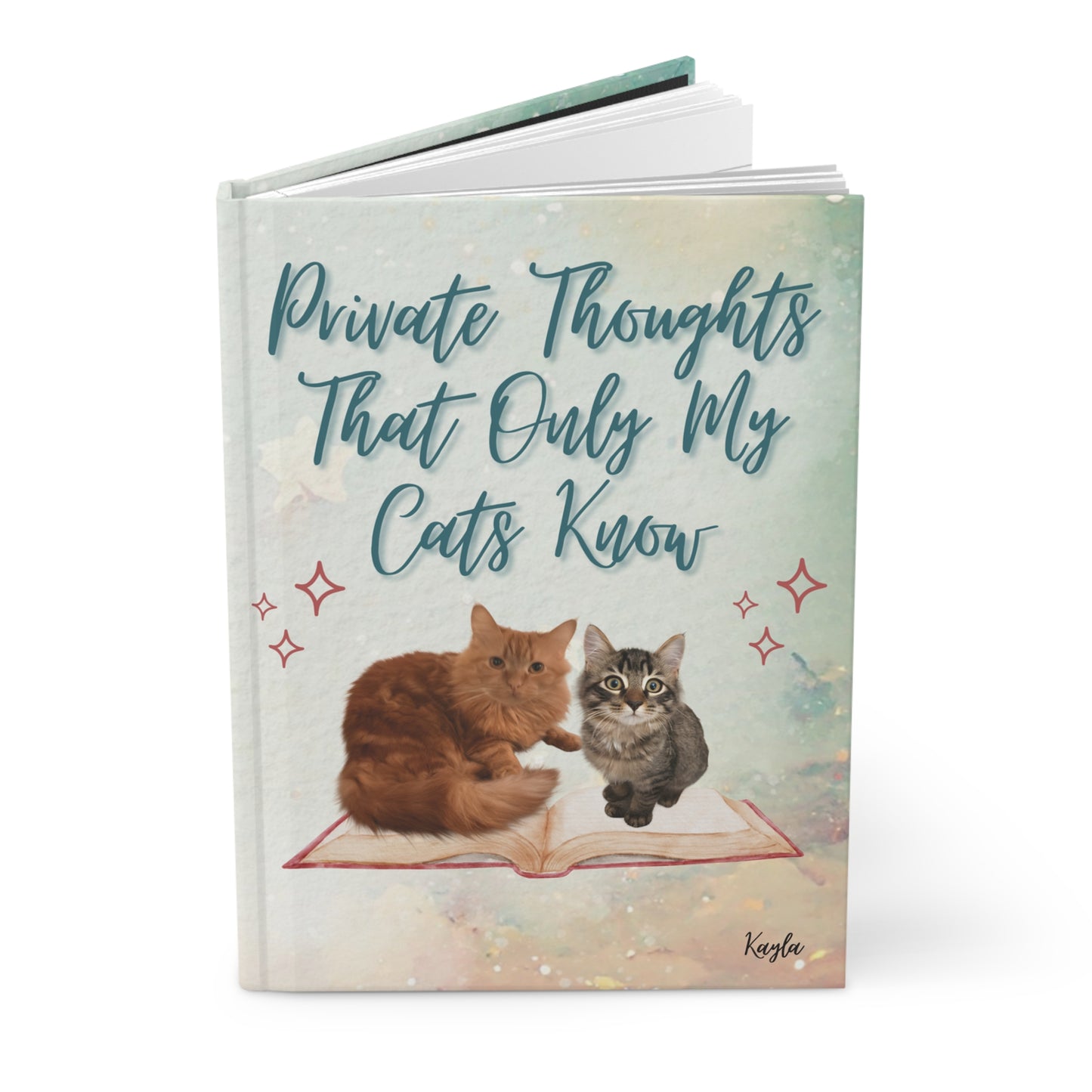 Hardcover Journal — "Private Thoughts That Only My Cats Know" Cute Cat Notebook (Warning: Cat‑Judged Thoughts)