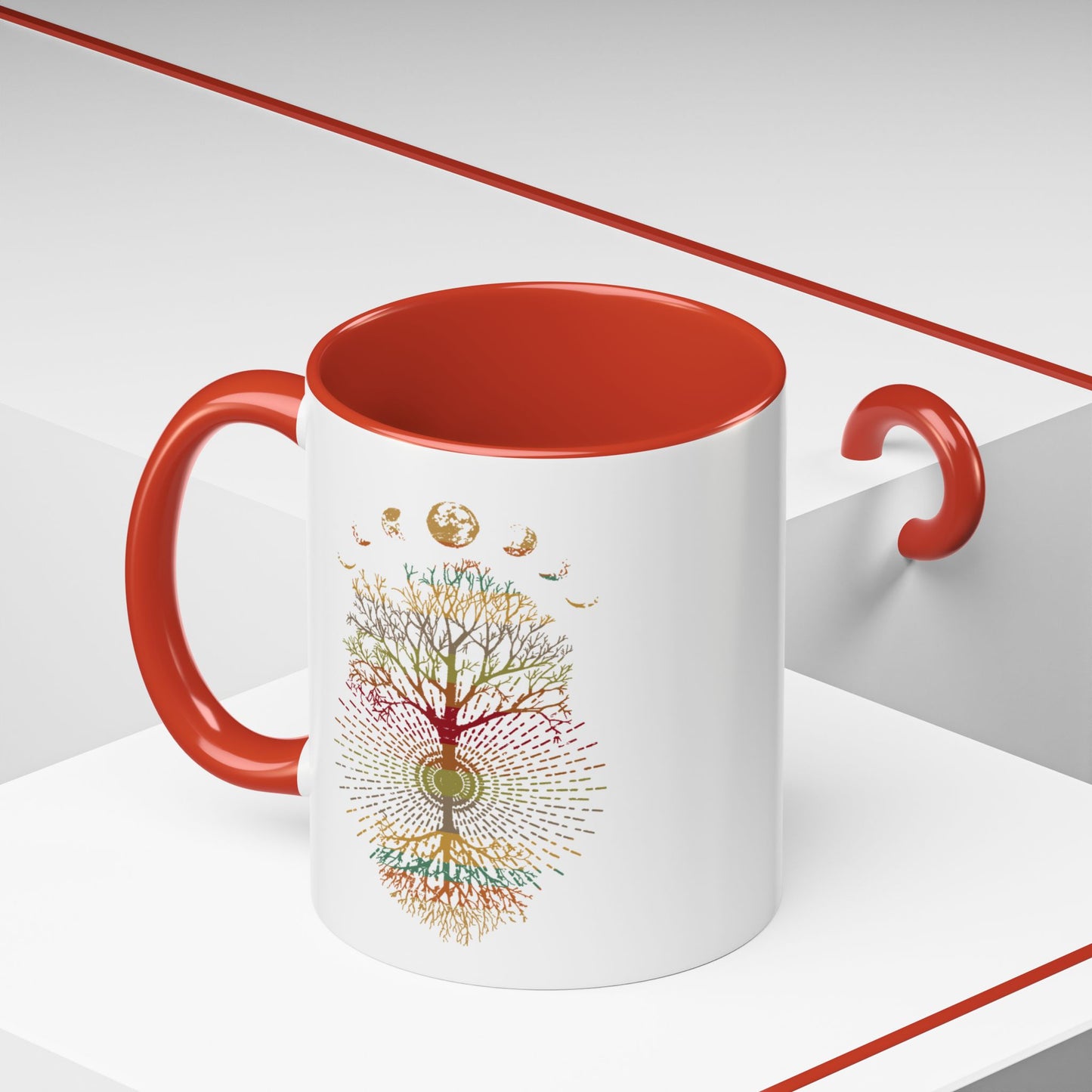 Coffee Mug Retro Tree of Life Phases of the Moon Mug