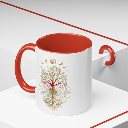 Coffee Mug Retro Tree of Life Phases of the Moon Mug