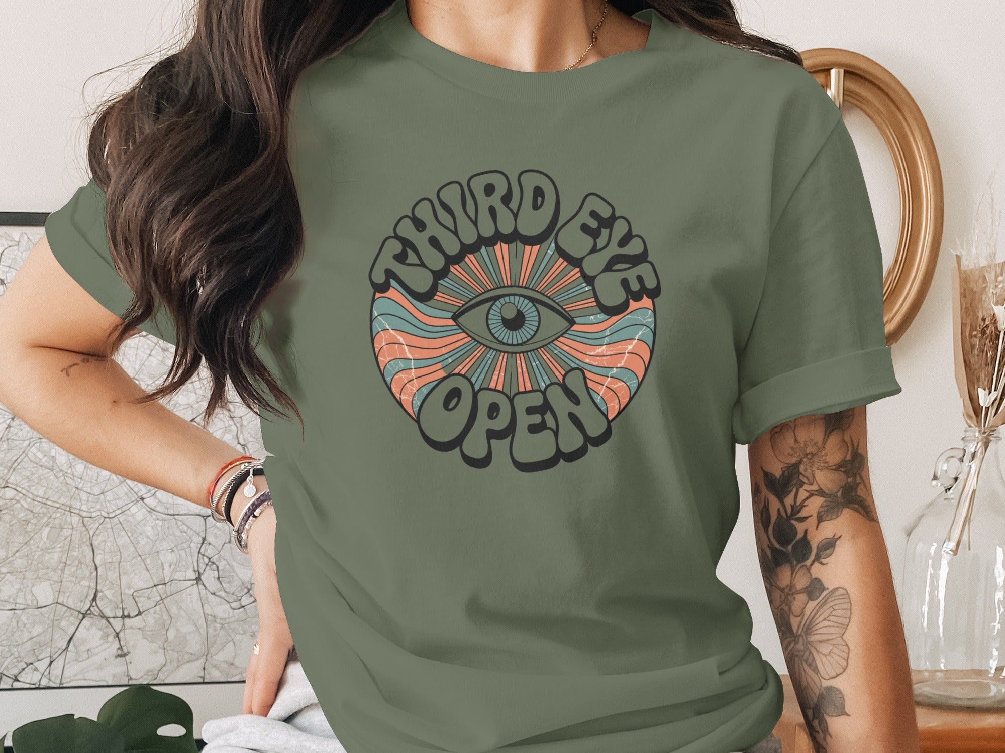 Third Eye Open Graphic T-Shirt Casual Fashion Top
