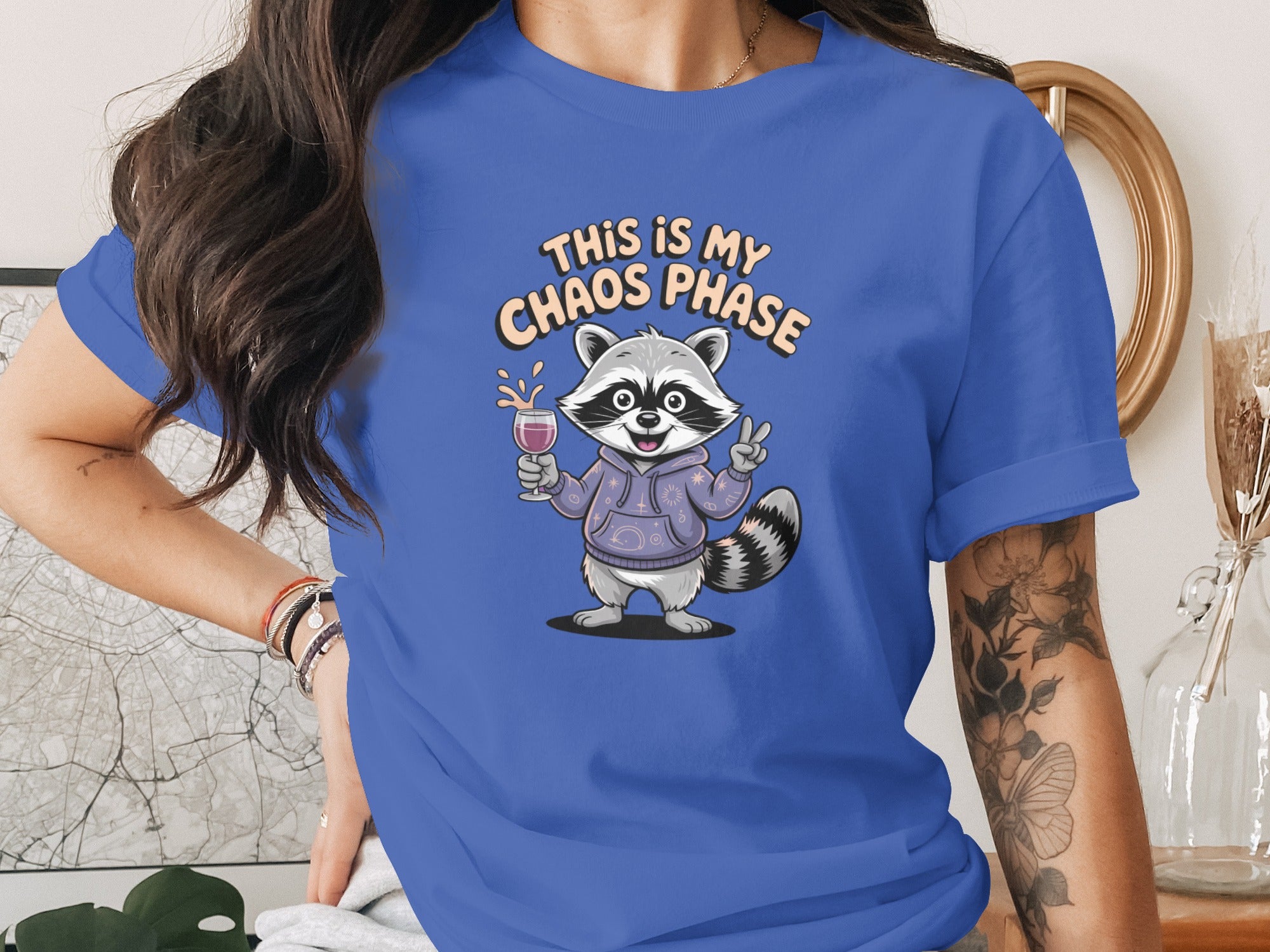 This Is My Chaos Phase Cute Raccoon Graphic Tee