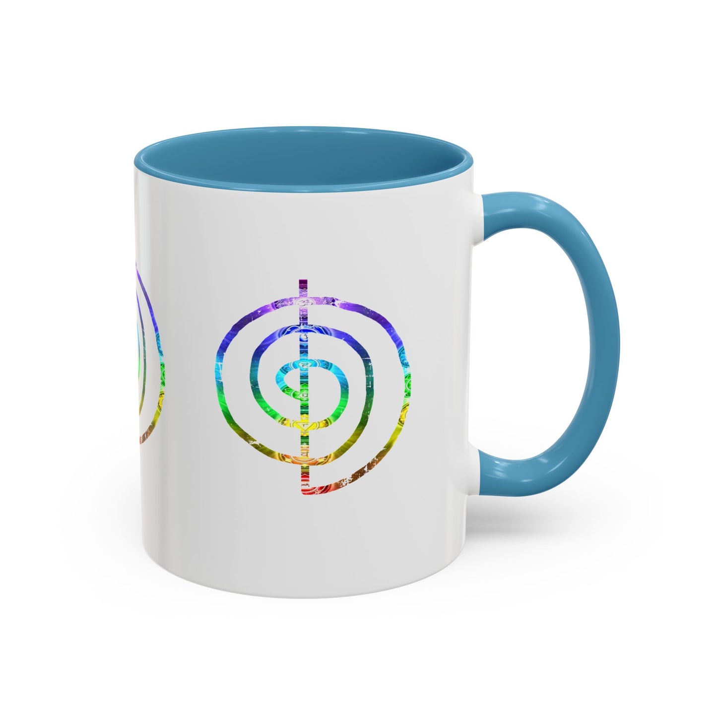 Coffee Mug - Choku Rei Reiki Power Symbol Chakra Colors 11oz