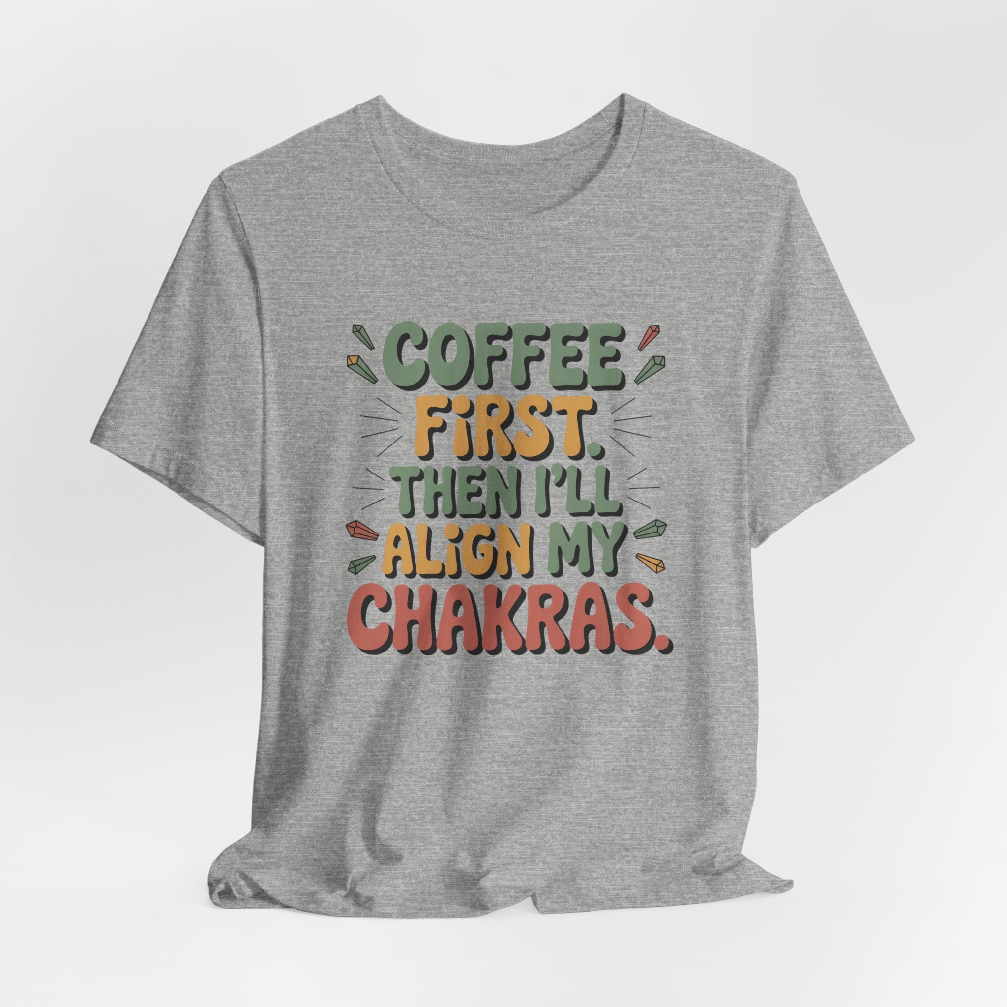 Coffee First Then I'll Align My Chakras Retro Graphic T-Shirt