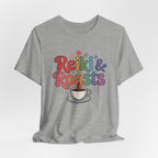 Reiki & Roasts Coffee Tee — Spiritual Coffee Lover T‑Shirt - WrinkledHippie
