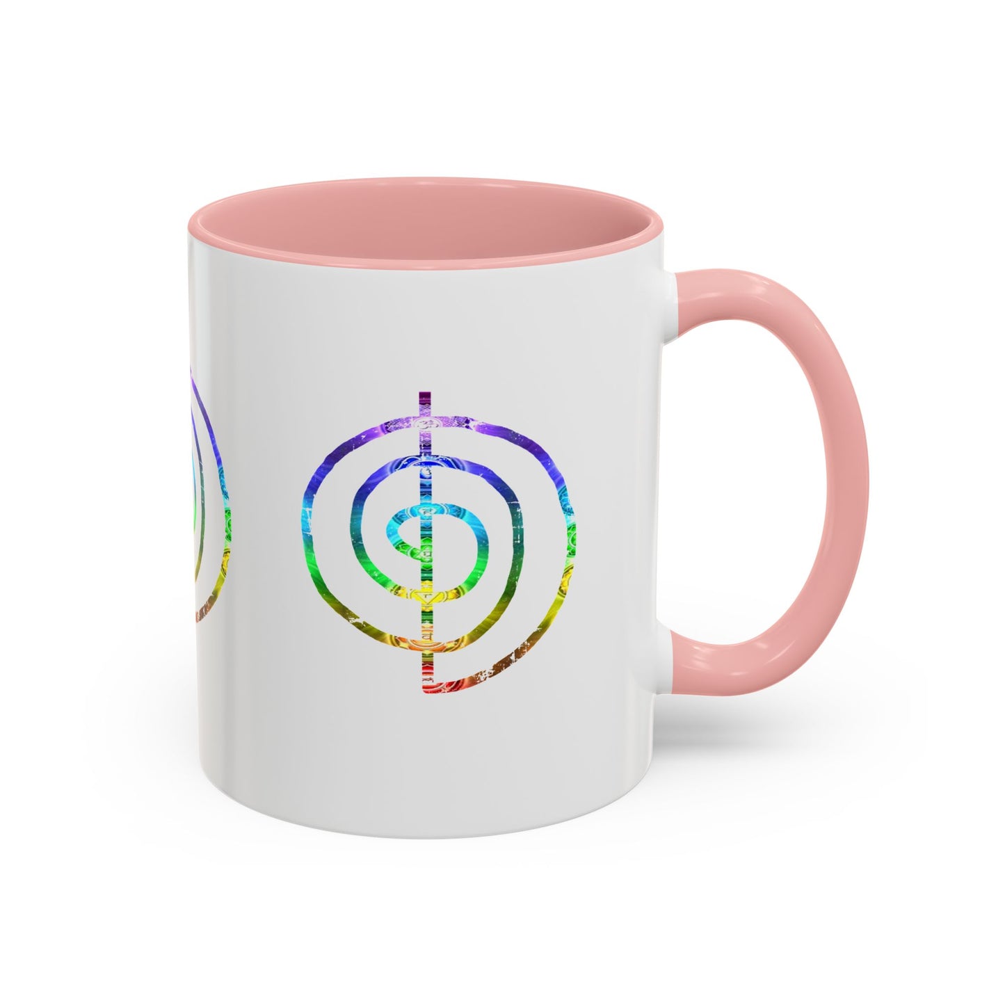 Coffee Mug - Choku Rei Reiki Power Symbol Chakra Colors 11oz