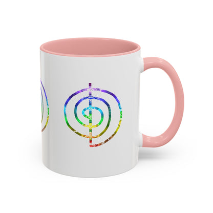 Coffee Mug - Choku Rei Reiki Power Symbol Chakra Colors 11oz