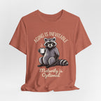 Midlife Is Optional Funny Raccoon Drinking Coffee T-Shirt - WrinkledHippie
