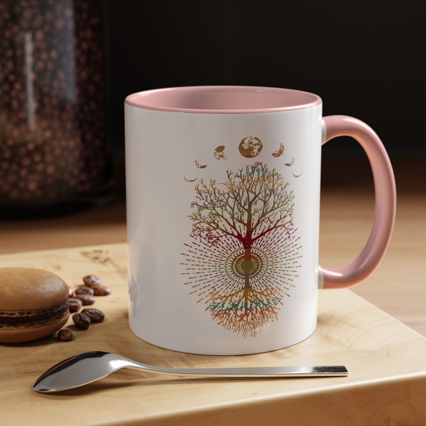 Coffee Mug Retro Tree of Life Phases of the Moon Mug
