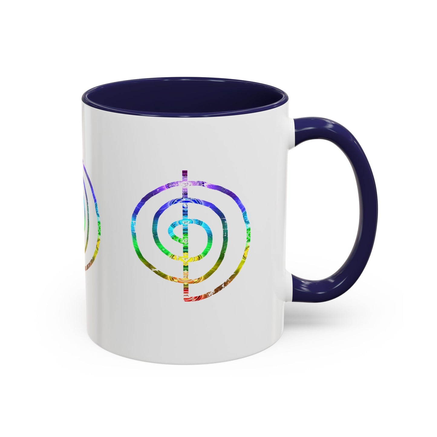 Coffee Mug - Choku Rei Reiki Power Symbol Chakra Colors 11oz