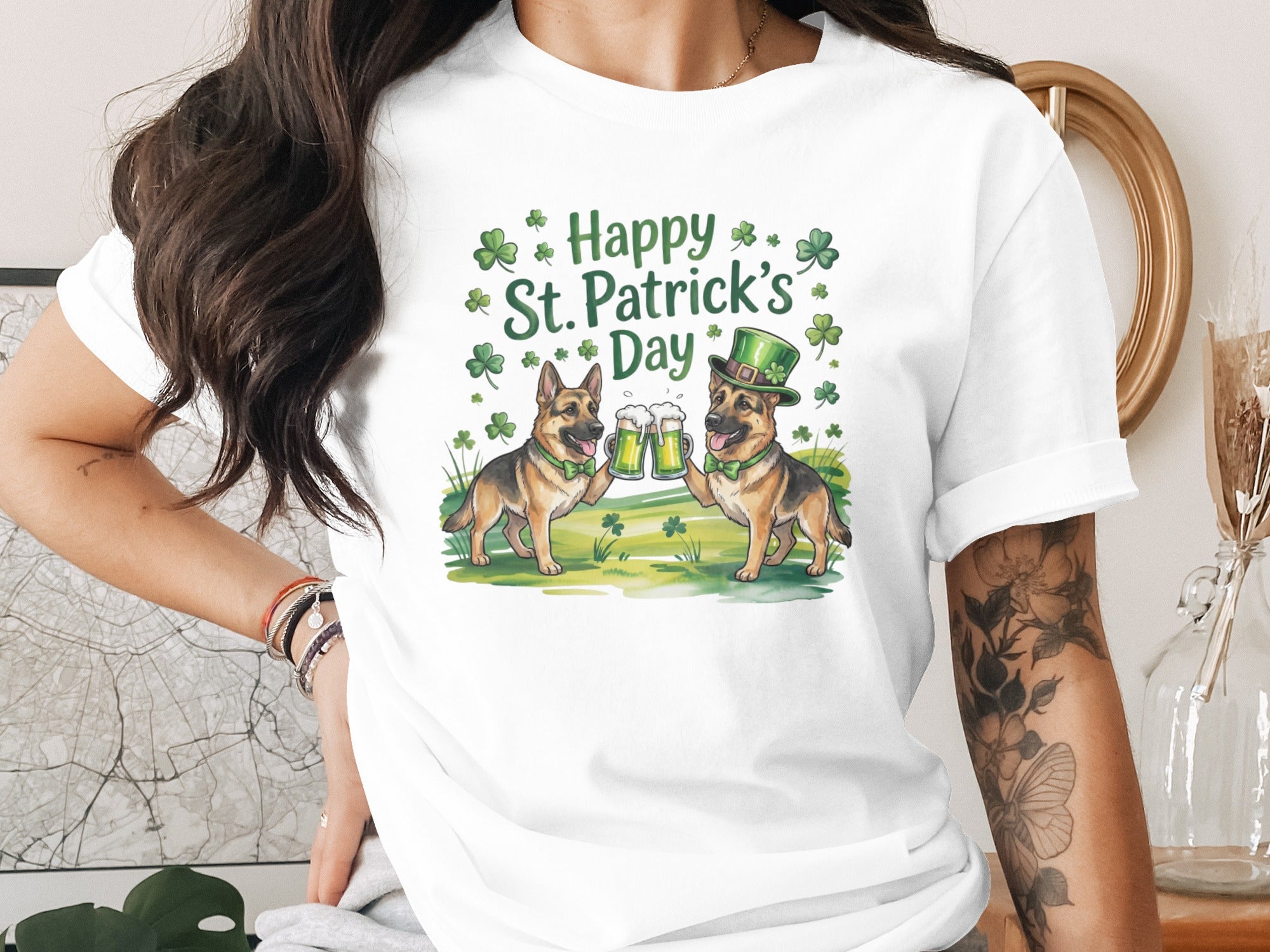 Happy St. Patrick's Day German Shepherd T-shirt