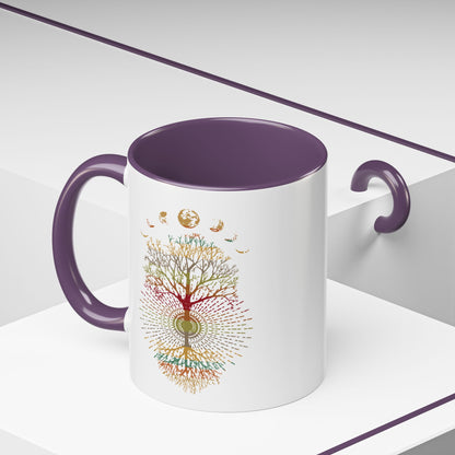 Coffee Mug Retro Tree of Life Phases of the Moon Mug