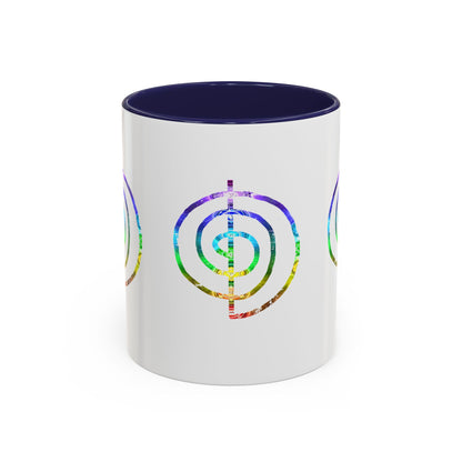 Coffee Mug - Choku Rei Reiki Power Symbol Chakra Colors 11oz