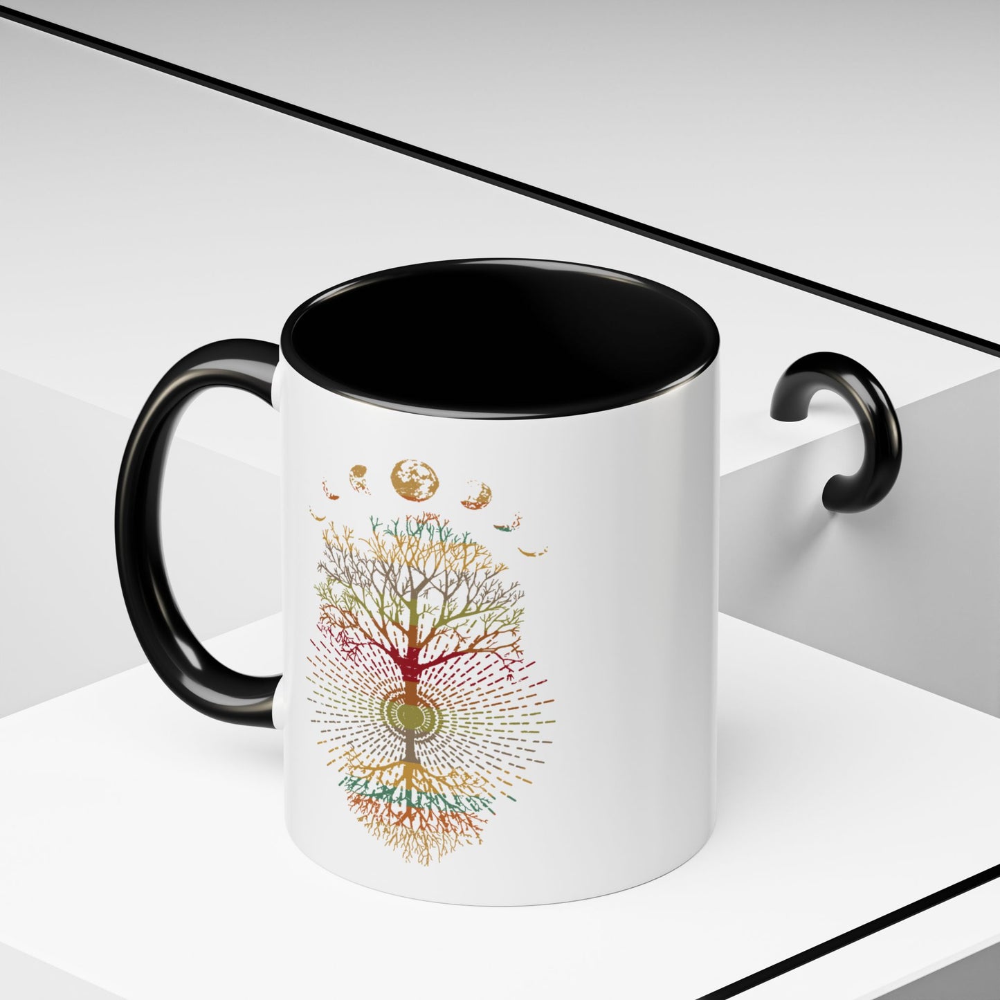 Coffee Mug Retro Tree of Life Phases of the Moon Mug