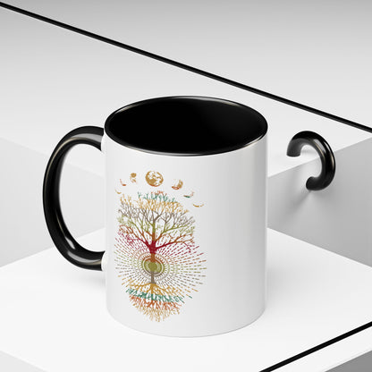 Coffee Mug Retro Tree of Life Phases of the Moon Mug