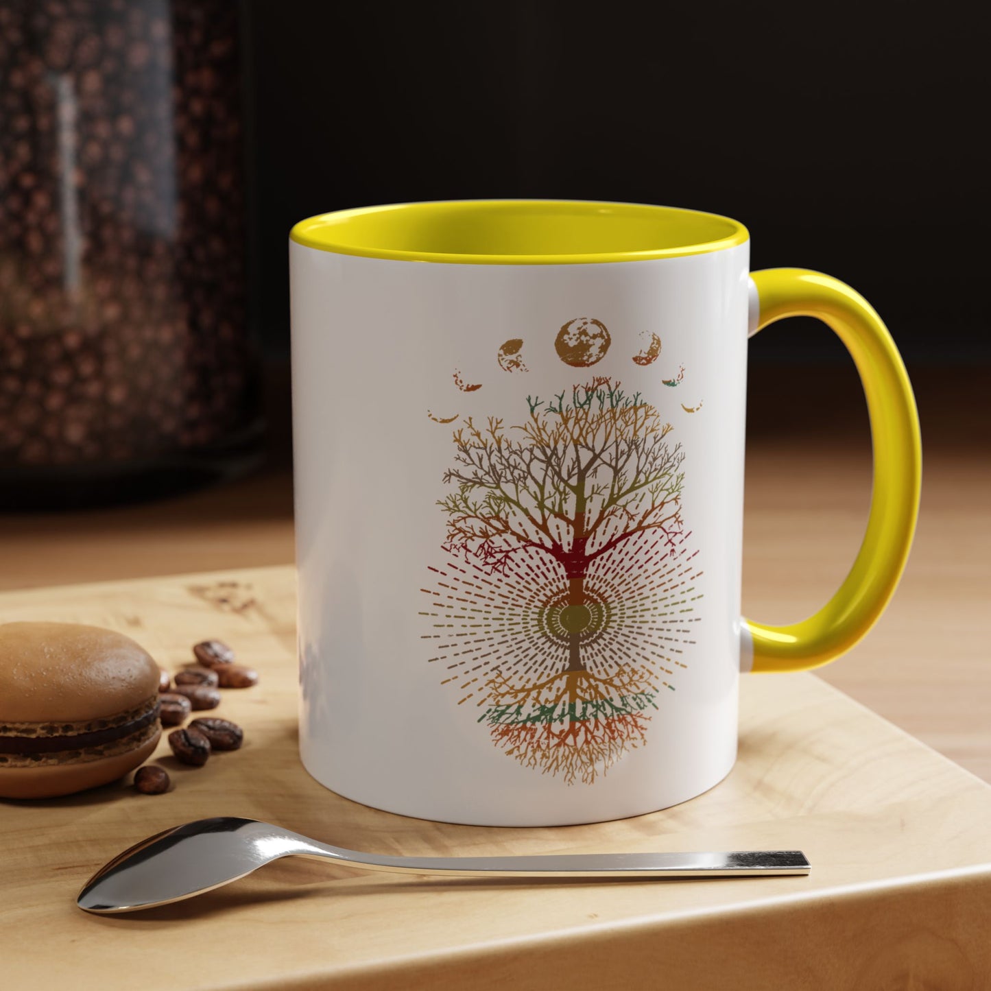 Coffee Mug Retro Tree of Life Phases of the Moon Mug
