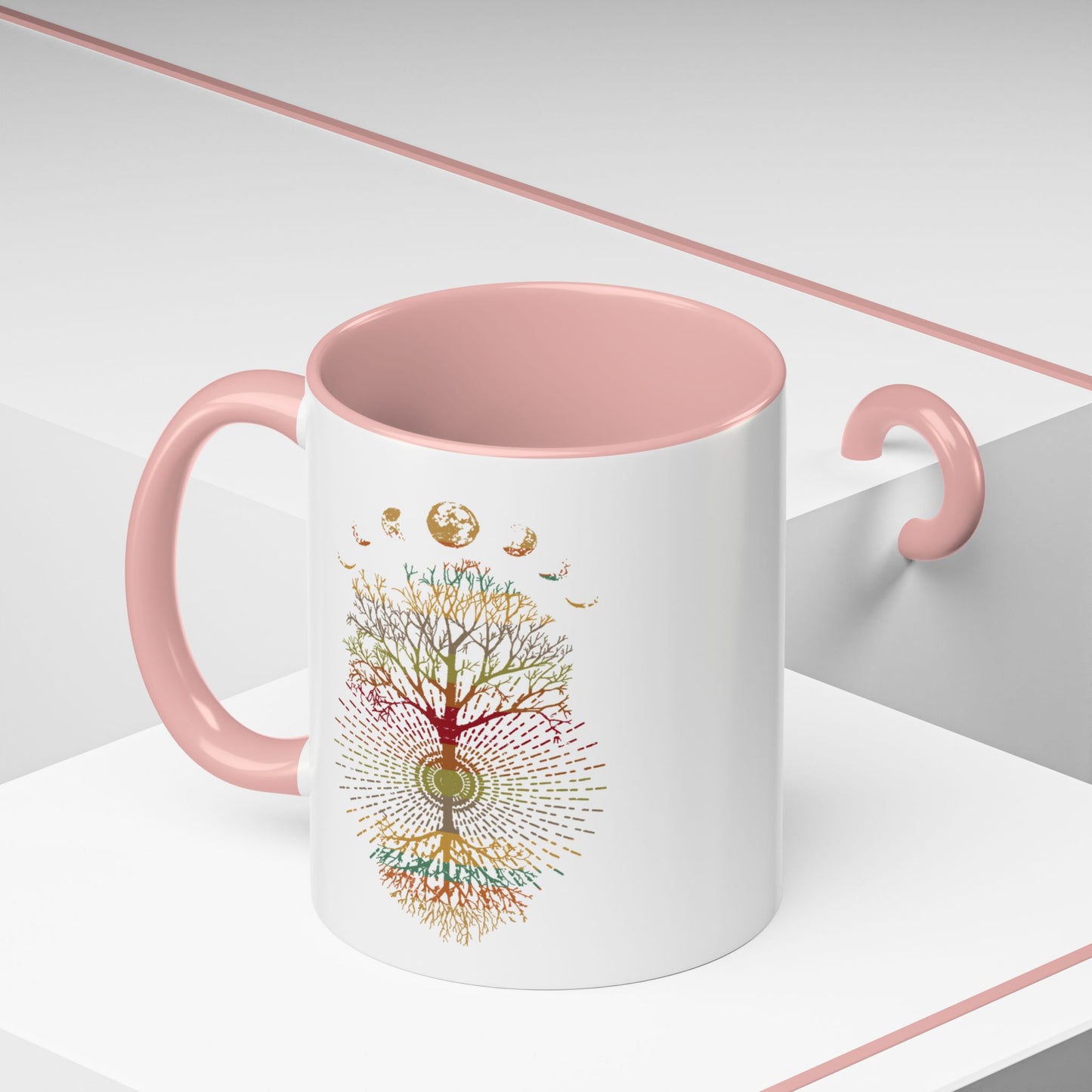 Coffee Mug Retro Tree of Life Phases of the Moon Mug
