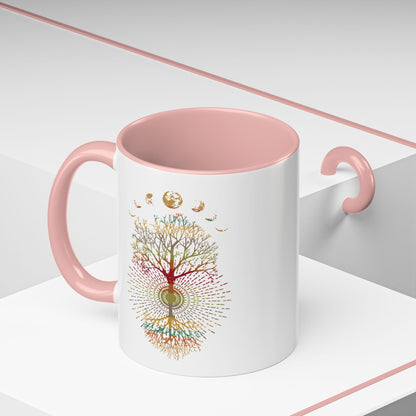 Coffee Mug Retro Tree of Life Phases of the Moon Mug