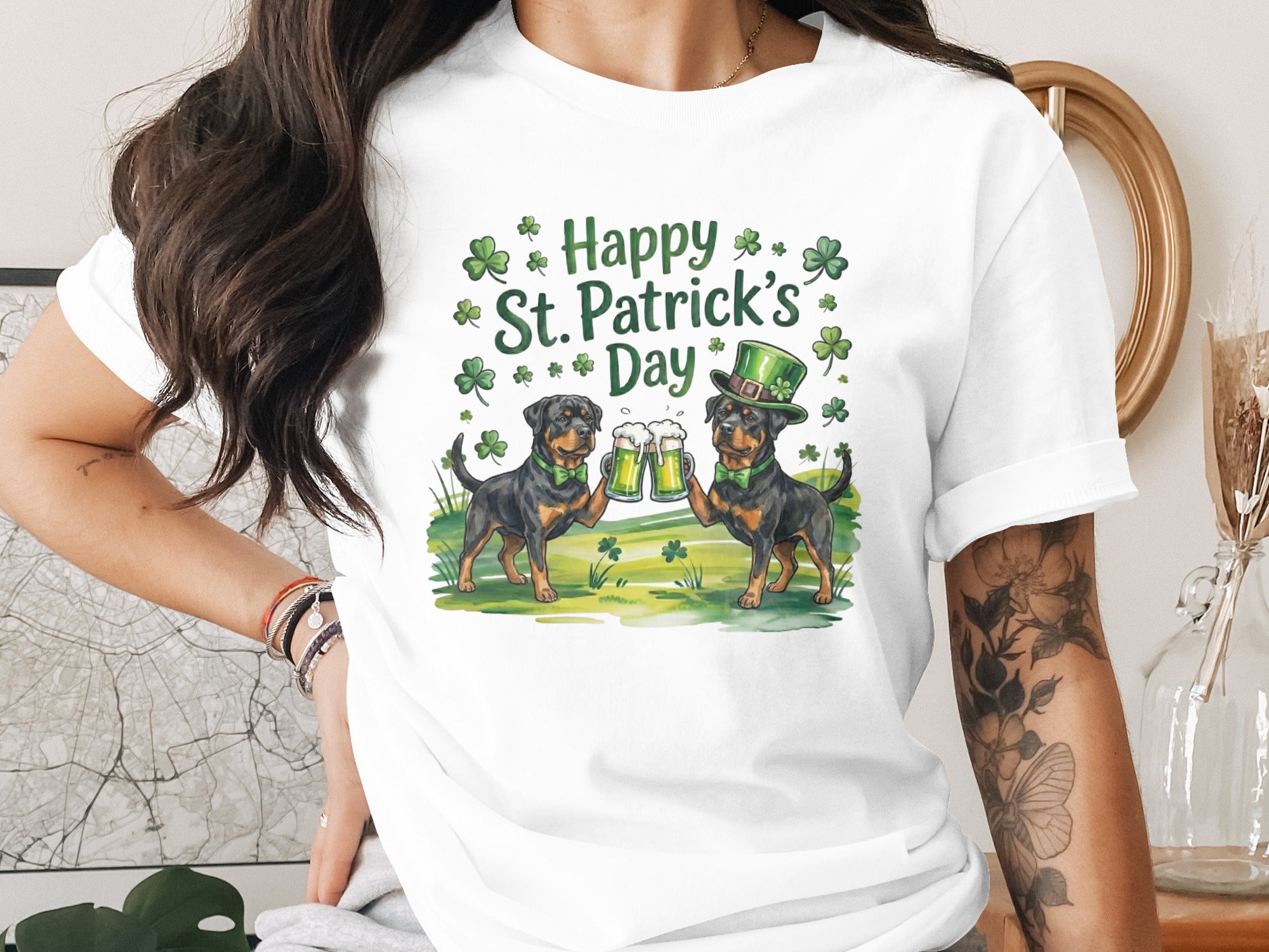 Happy St. Patrick's Day Festive Dog Lovers Shirt