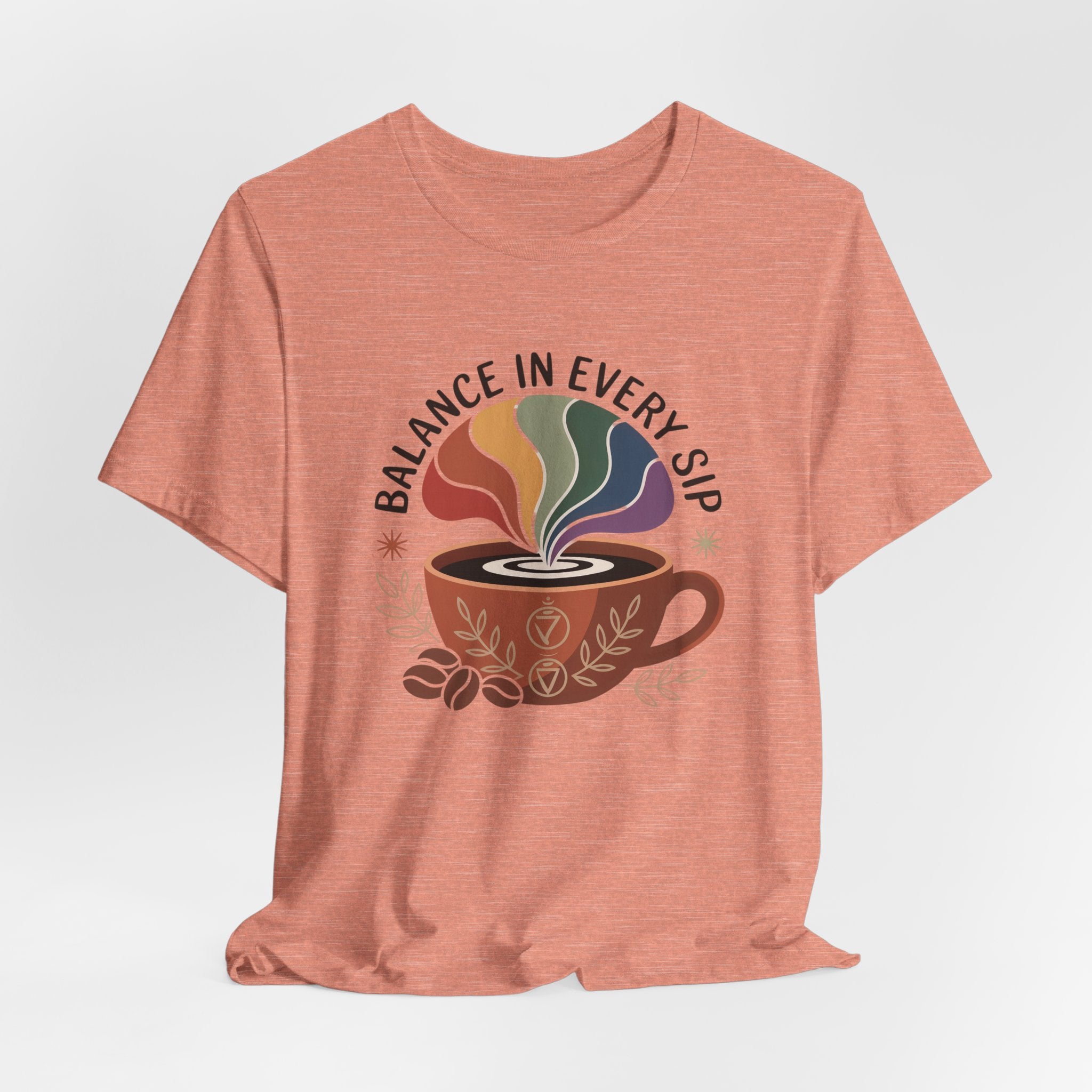 Balance In Every Sip Coffee Illustration Graphic T-Shirt