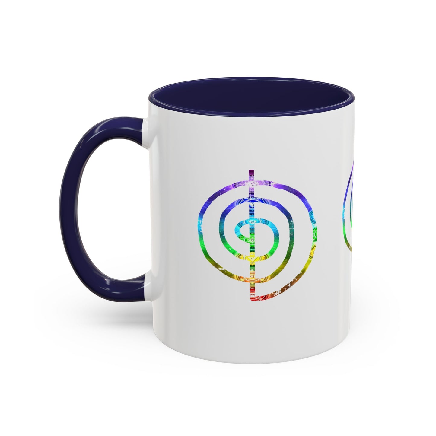 Coffee Mug - Choku Rei Reiki Power Symbol Chakra Colors 11oz