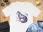 Majestic Wolf Design Artistic Graphic Print T-shirt