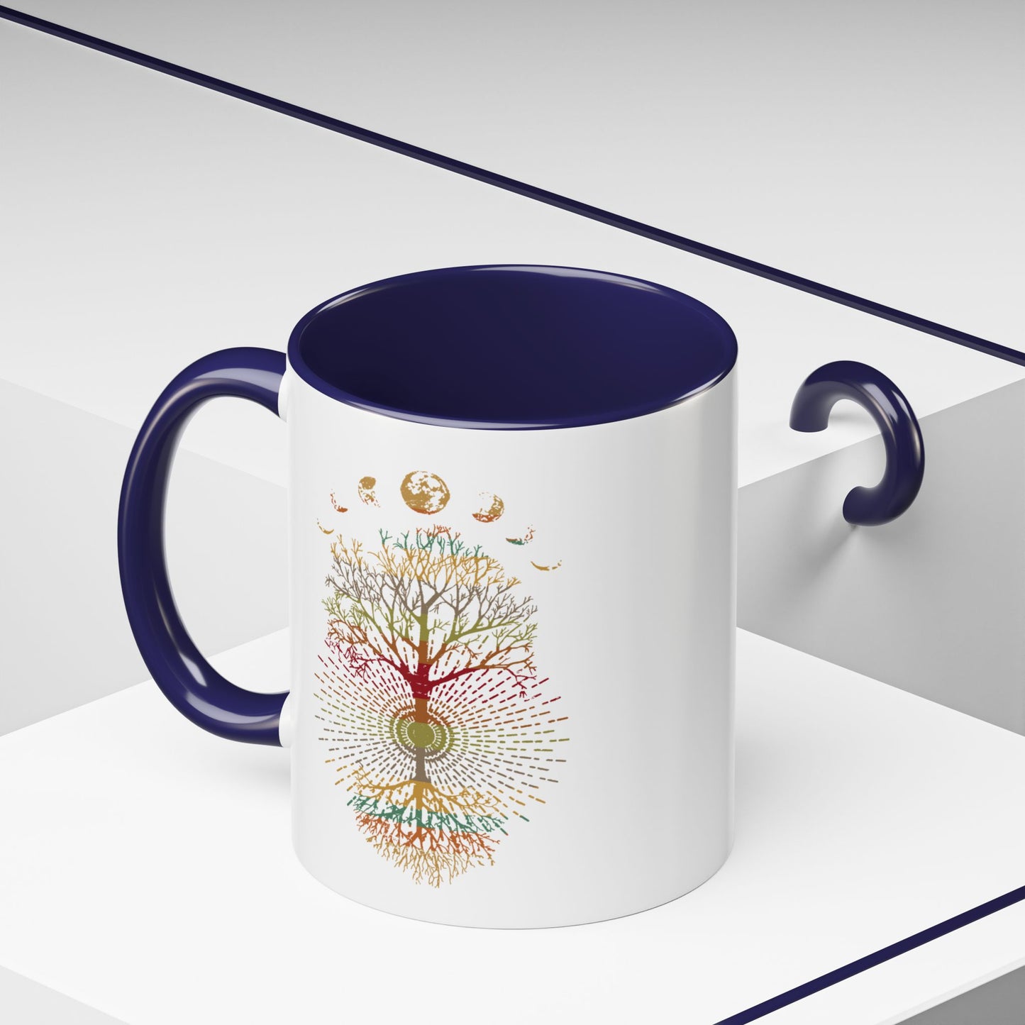 Coffee Mug Retro Tree of Life Phases of the Moon Mug