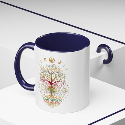 Coffee Mug Retro Tree of Life Phases of the Moon Mug