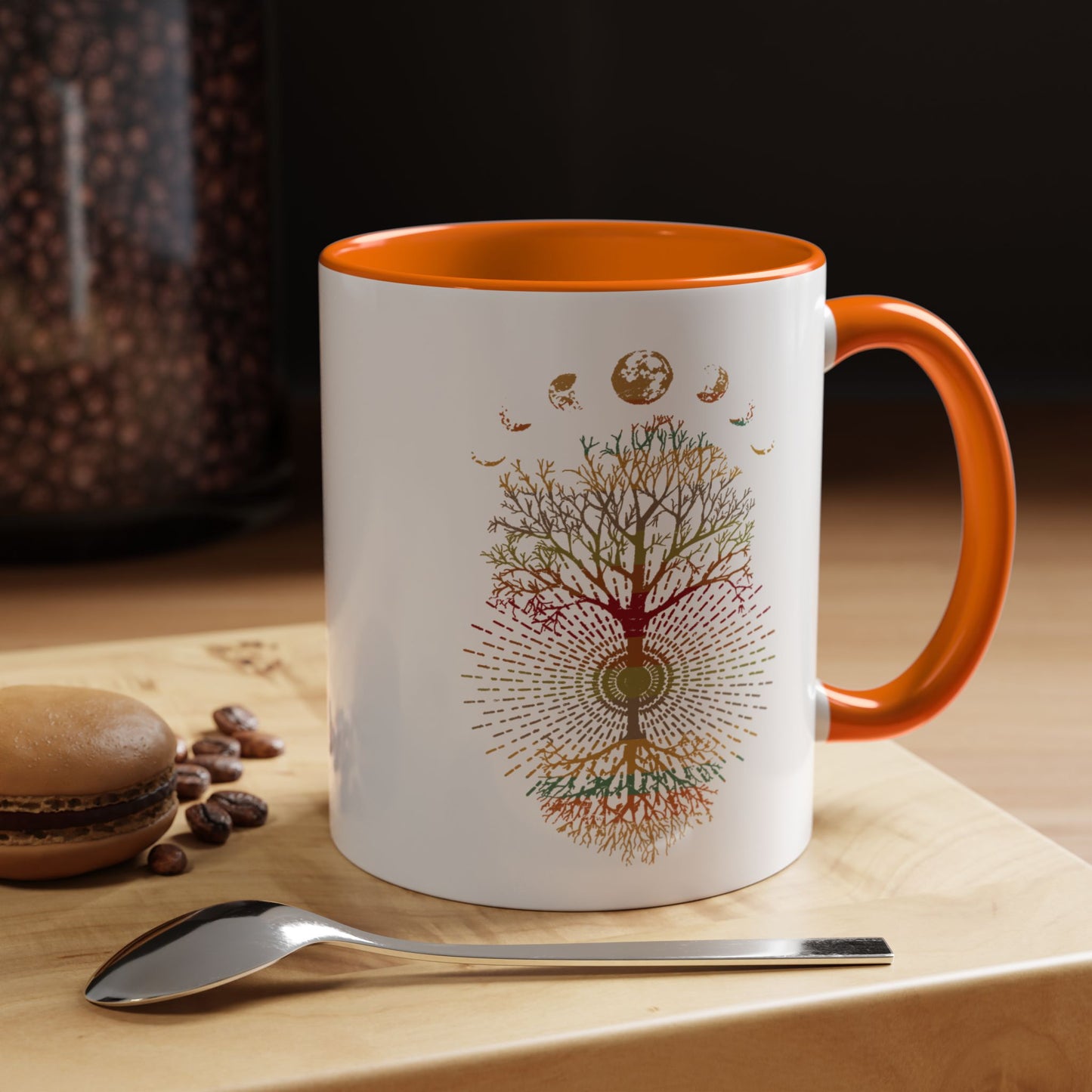 Coffee Mug Retro Tree of Life Phases of the Moon Mug