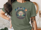 Mystical Tree of Life with Celestial Symbols T-shirt