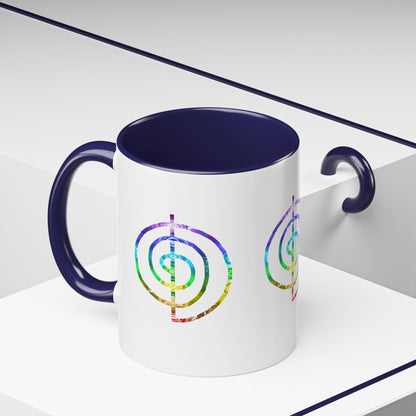 Coffee Mug - Choku Rei Reiki Power Symbol Chakra Colors 11oz