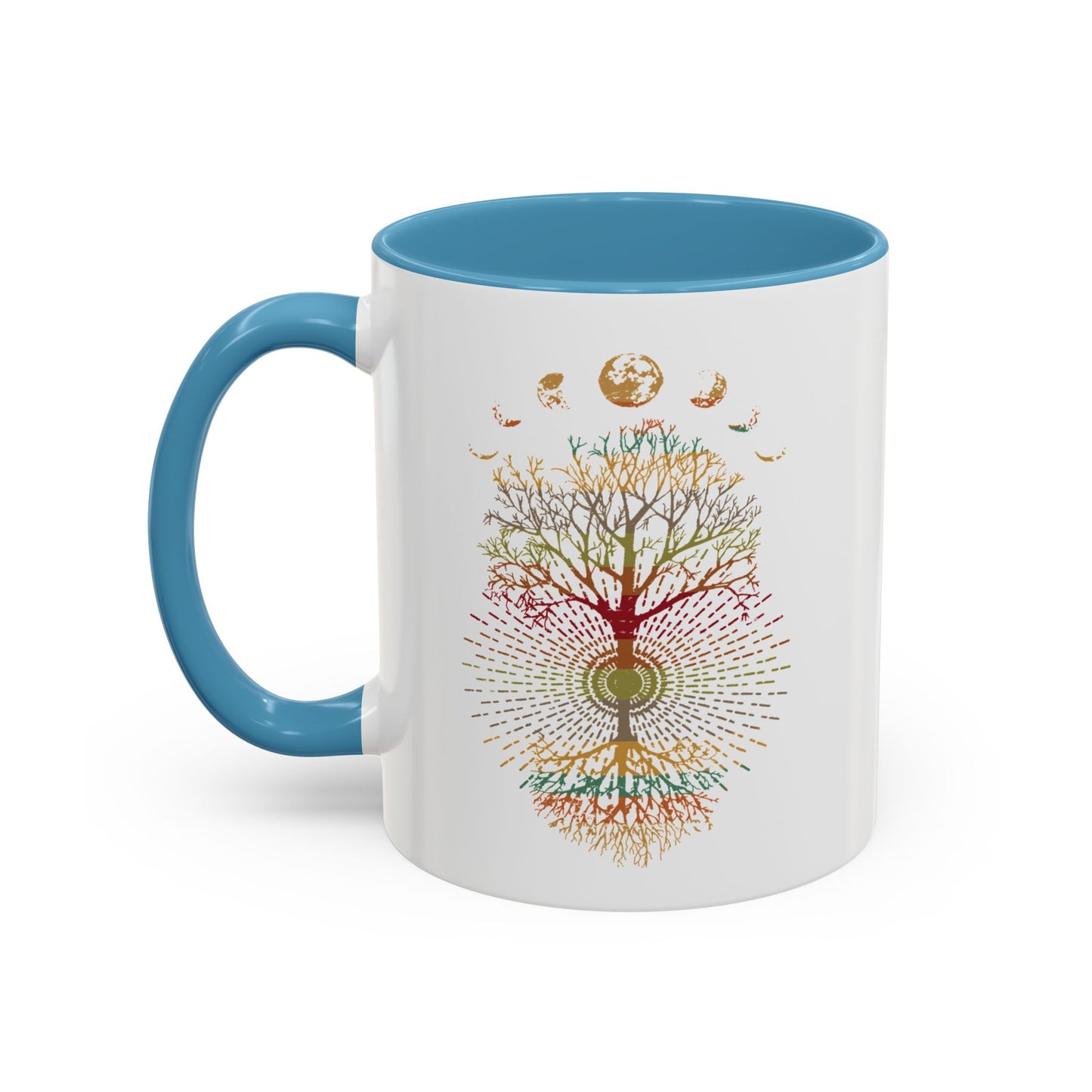 Coffee Mug Retro Tree of Life Phases of the Moon Mug