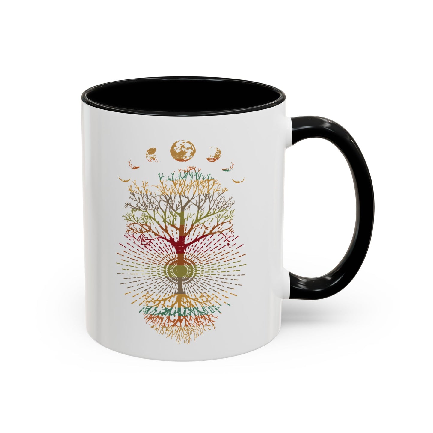 Coffee Mug Retro Tree of Life Phases of the Moon Mug