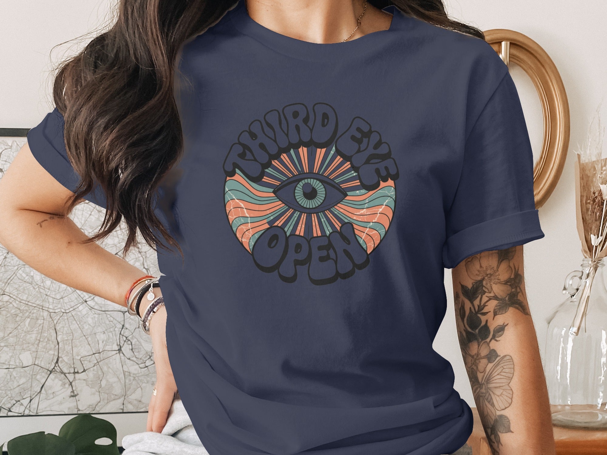 Third Eye Open Colorful Graphic T-Shirt Design