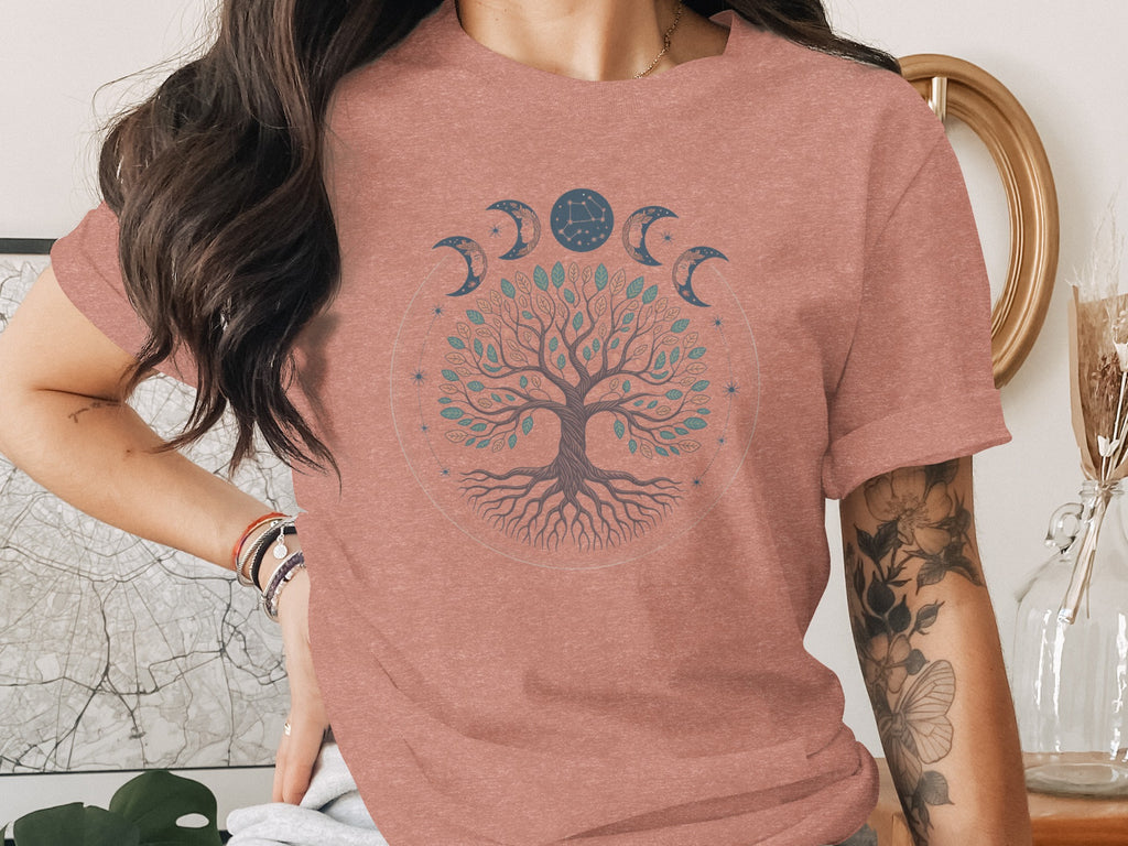 Lunar Phases Tree of Life Graphic T-shirt Product