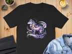 Mystic Wolf Art Design on Black Shirt