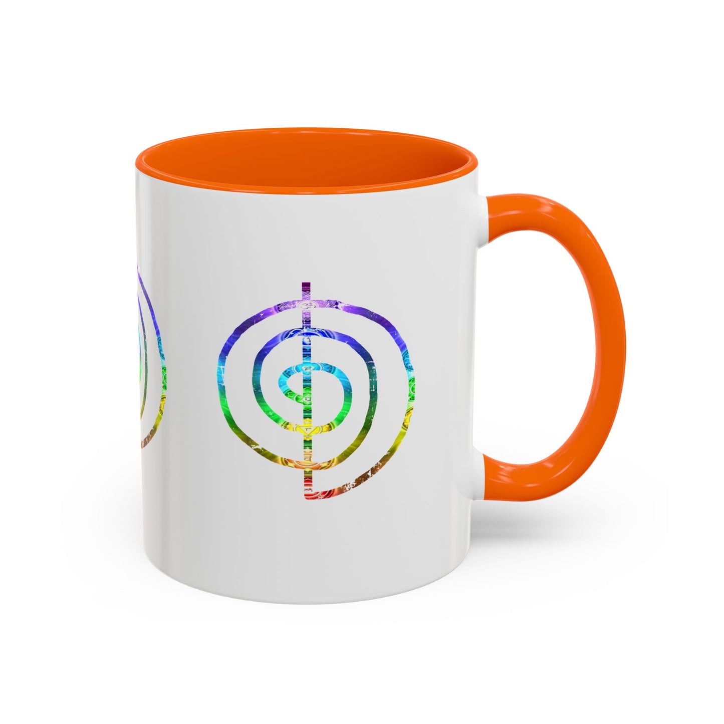 Coffee Mug - Choku Rei Reiki Power Symbol Chakra Colors 11oz