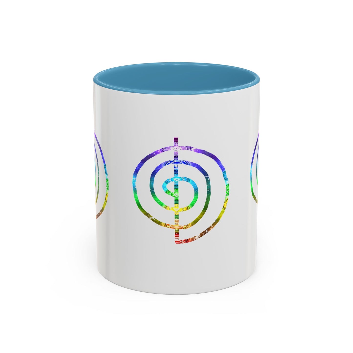 Coffee Mug - Choku Rei Reiki Power Symbol Chakra Colors 11oz