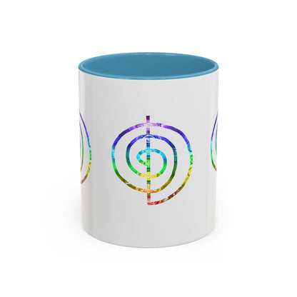 Coffee Mug - Choku Rei Reiki Power Symbol Chakra Colors 11oz