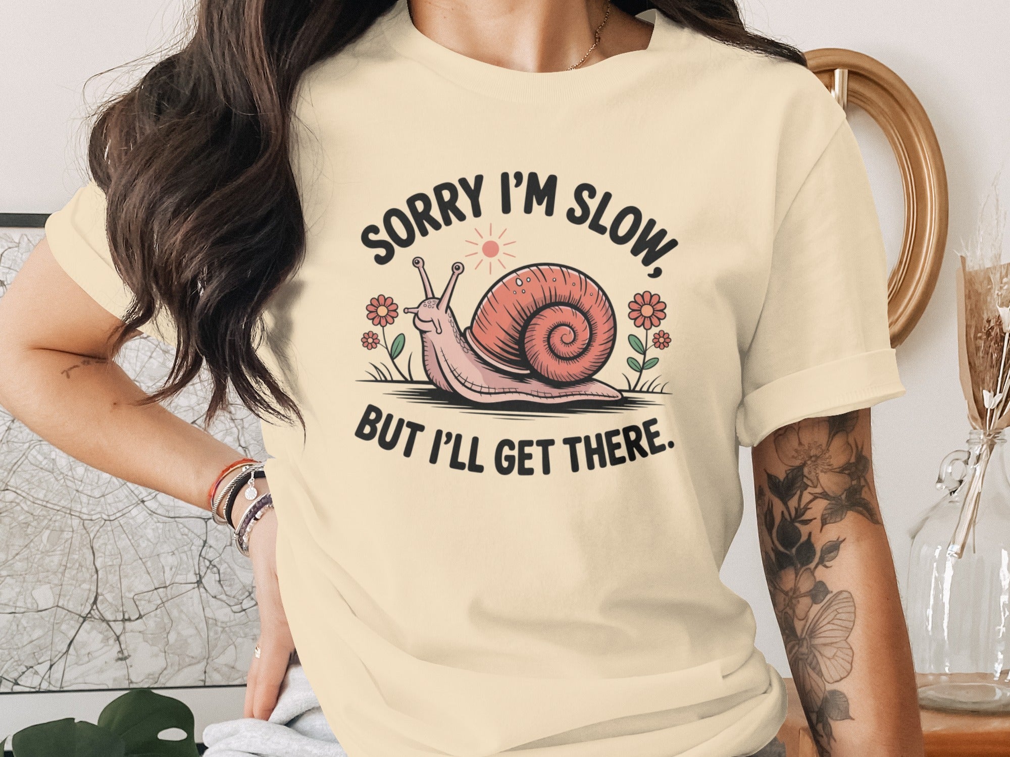 Sorry I'm Slow But I'll Get There Snail Graphic Shirt