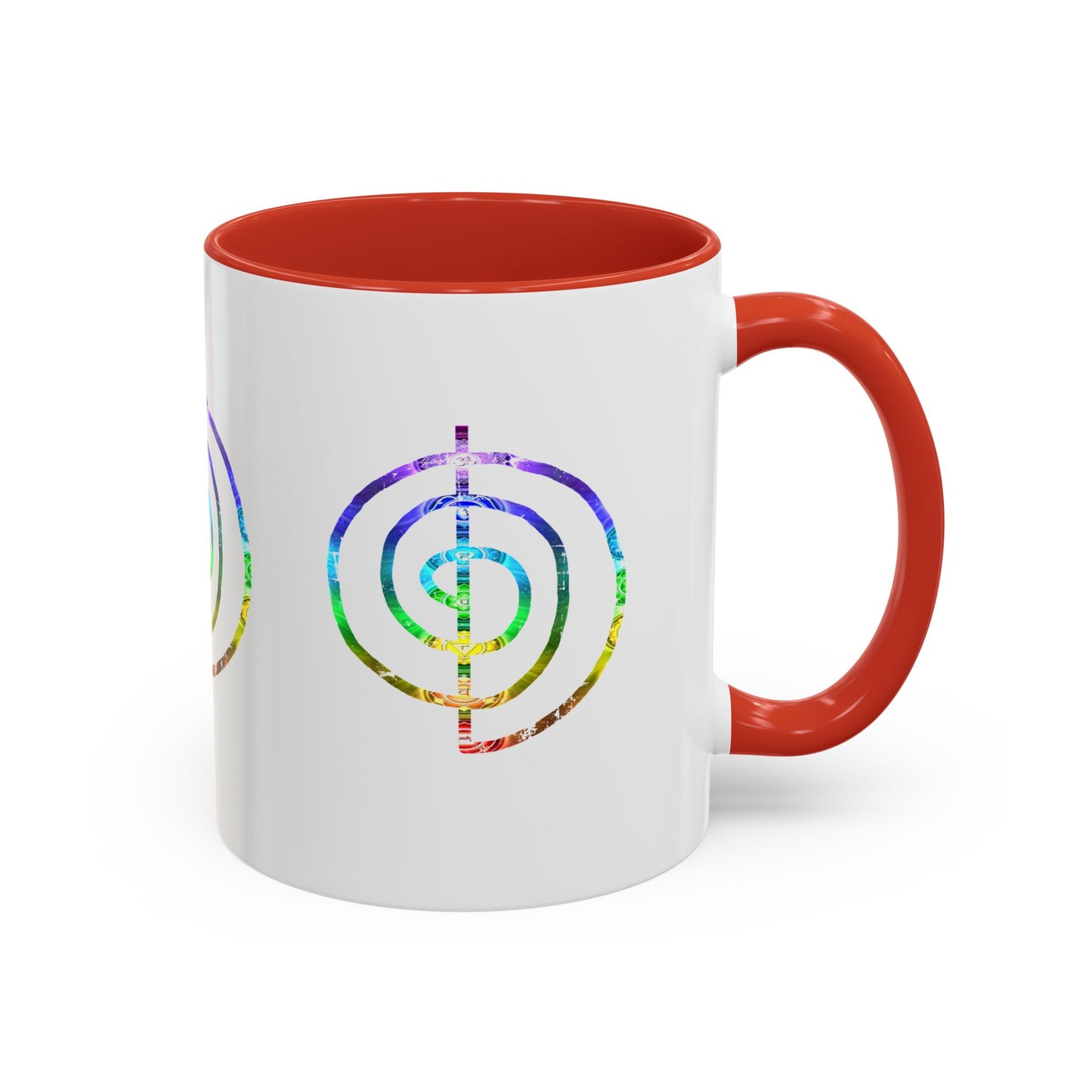 Coffee Mug - Choku Rei Reiki Power Symbol Chakra Colors 11oz
