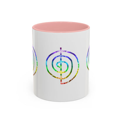 Coffee Mug - Choku Rei Reiki Power Symbol Chakra Colors 11oz